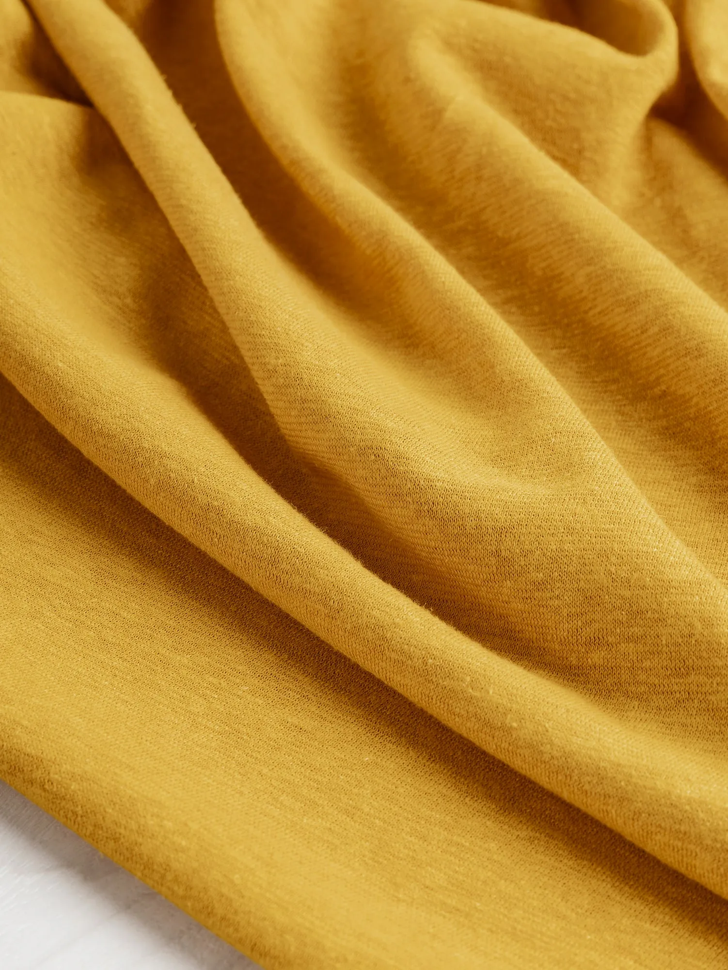 Hemp   Organic Cotton Jersey Knit - Gold - Swatch