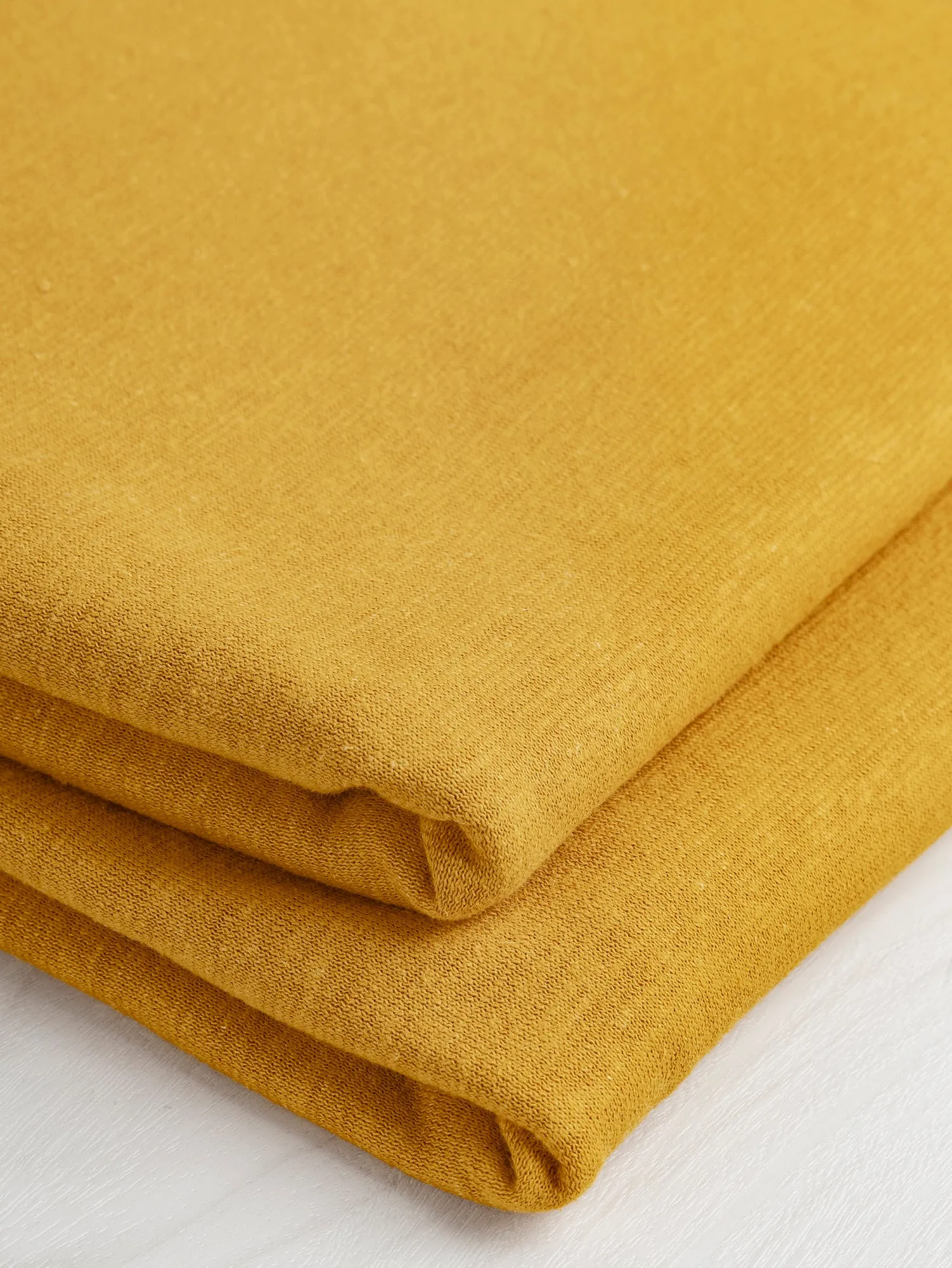 Hemp   Organic Cotton Jersey Knit - Gold - Swatch