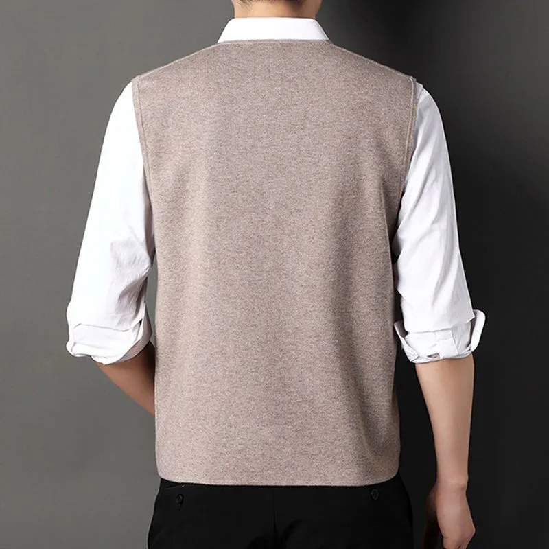 🌟Men's Fashion Knitted Button Sweater Vest Business Match🌟