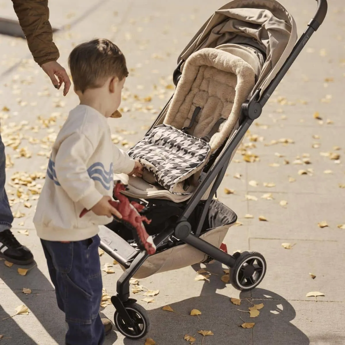 OiOi Reversible Cozy Fleece Pram Liner - Houndstooth