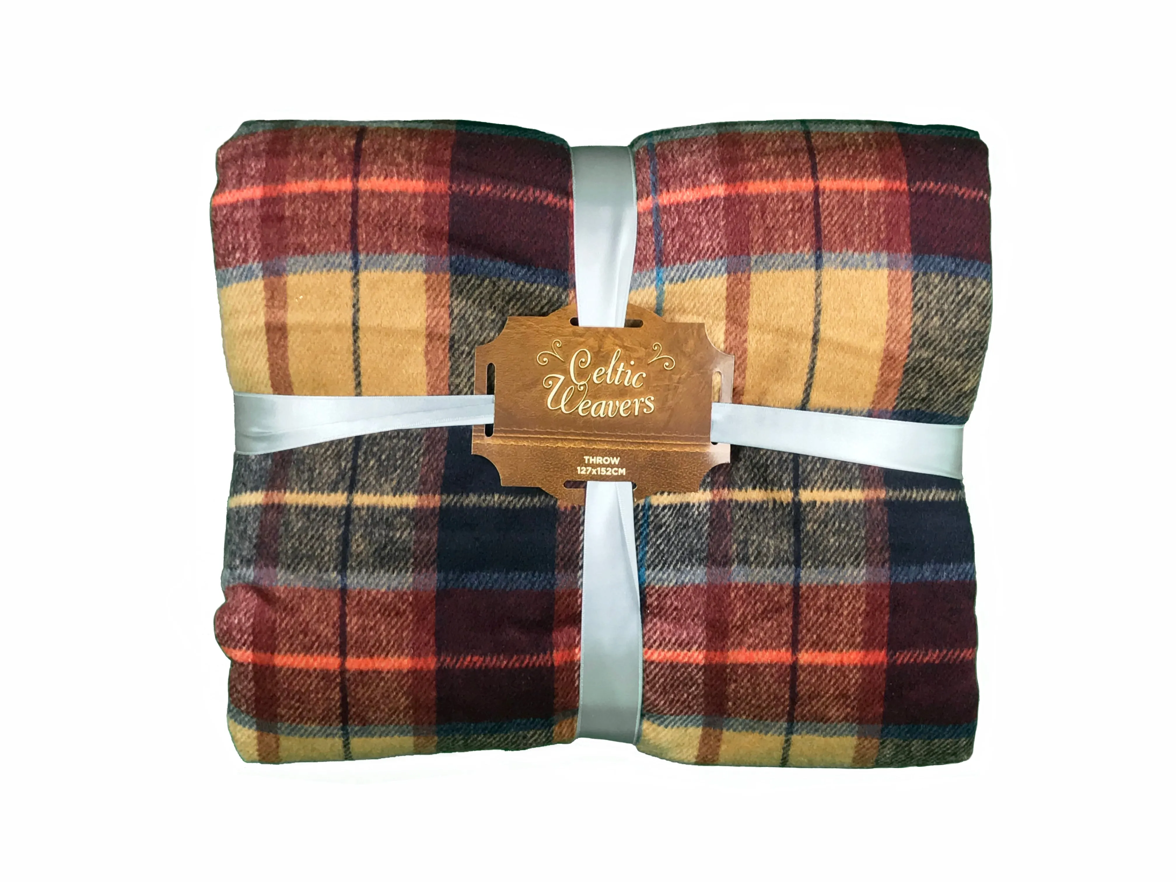 Red Country Tweed Sherpa Fleece Throw Blanket
