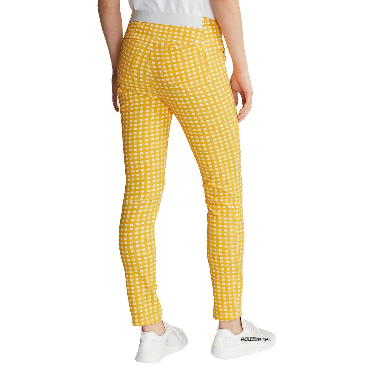 RLX Ralph Lauren Print Eagle Yellow Gingham Womens Golf Pants