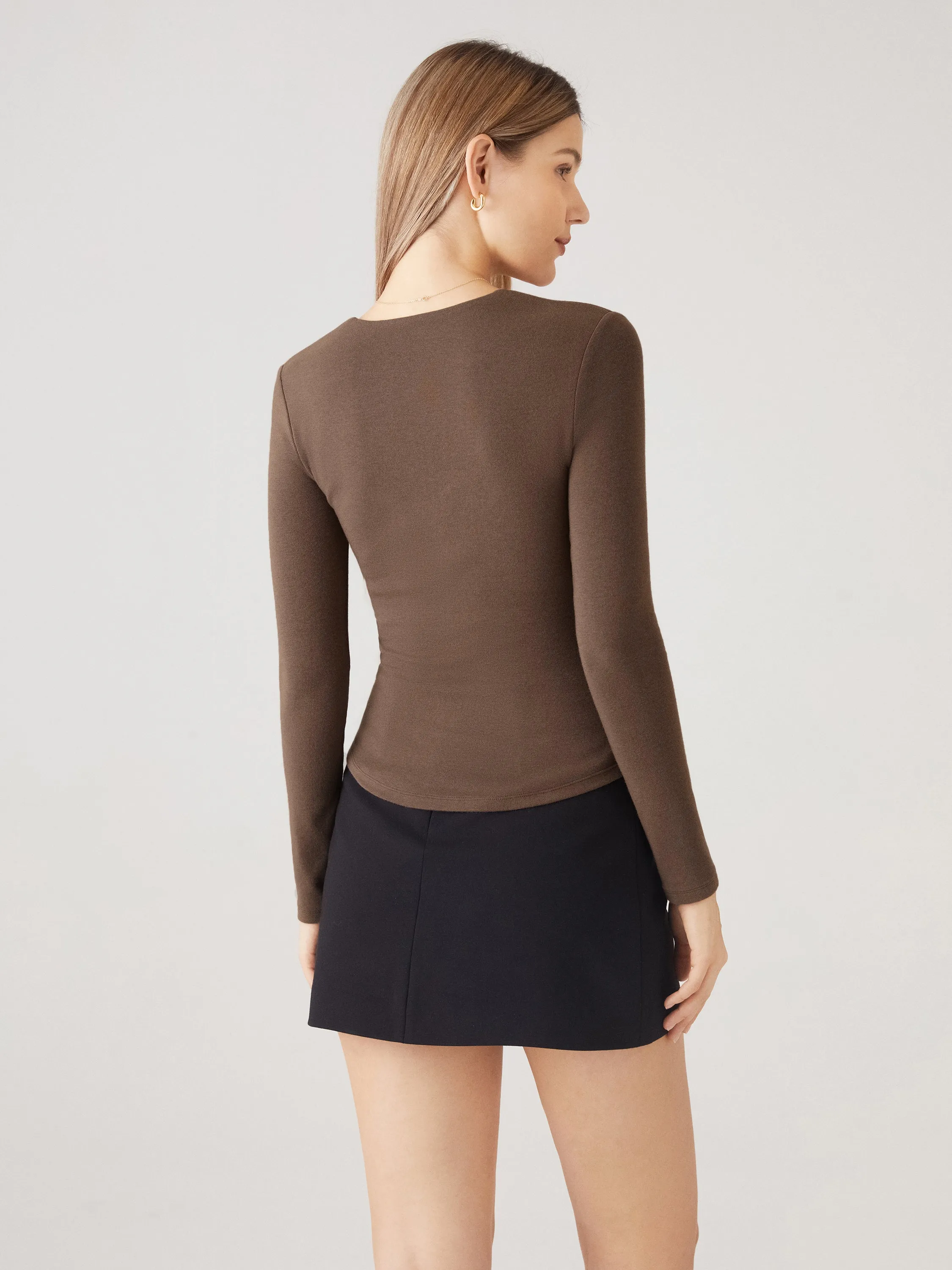 Square Neck Placket Brami Top