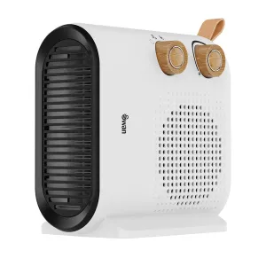 Swan Vertical or Horizontal Nordic Fan Heater Grey | White
