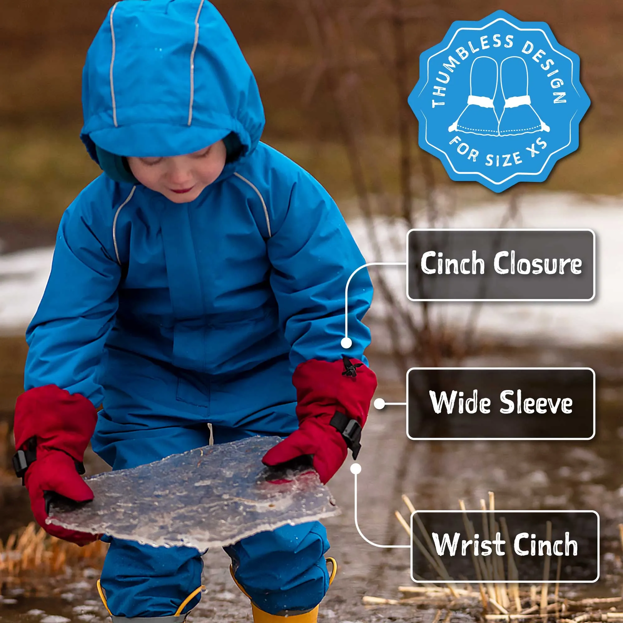 Toasty-Dry Waterproof Snow Mitten: Winter Sun