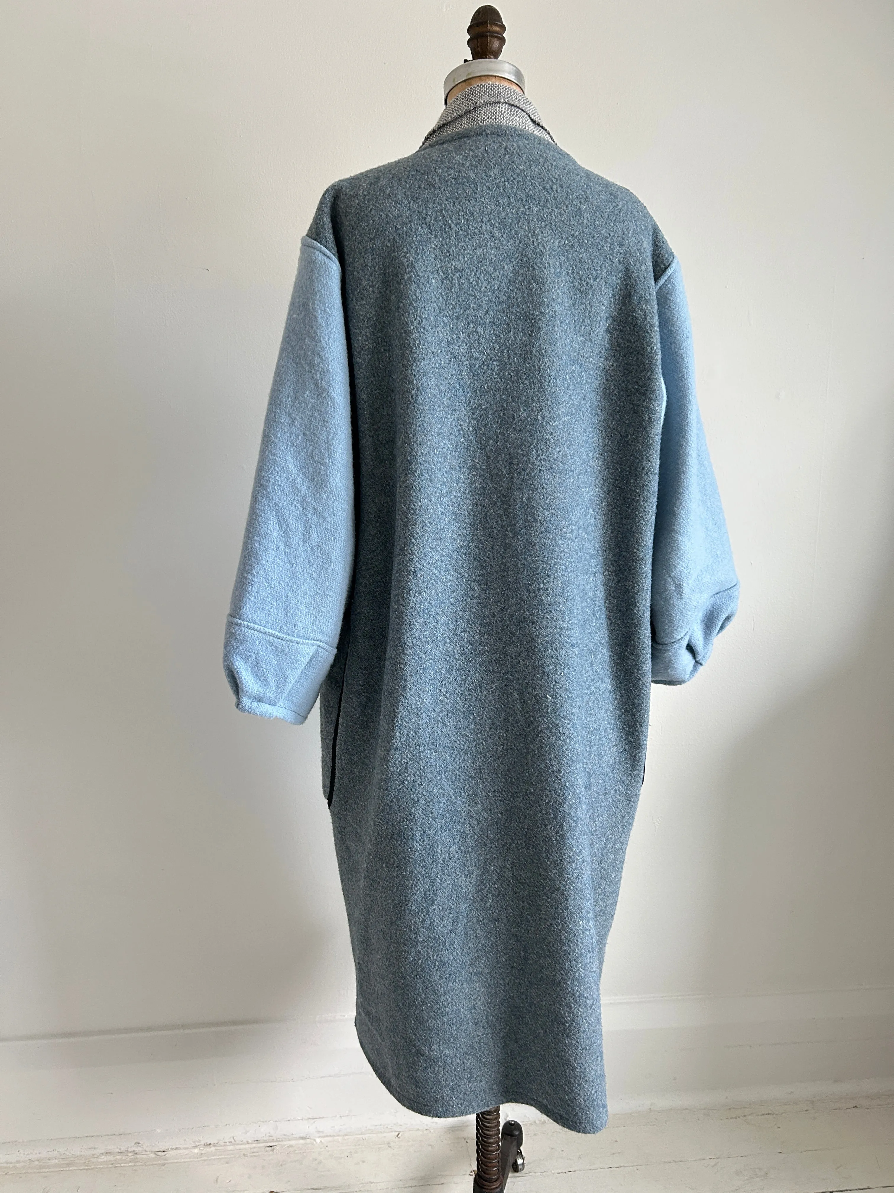 Trench with Vintage Wool & Tweed Blankets Size M/L #TRENCH12