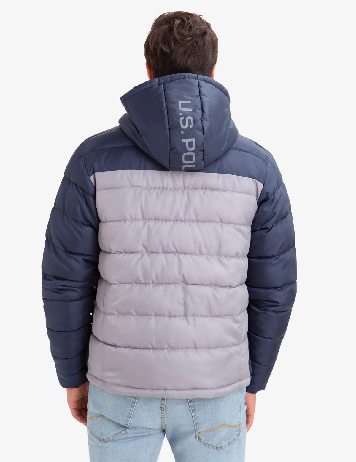 USPA FELT PATCH PUFFER COAT
