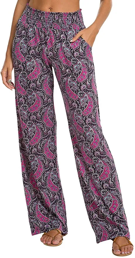 Women's Boho Palazzo Wide-Leg Lounge Pants  (13 styles)