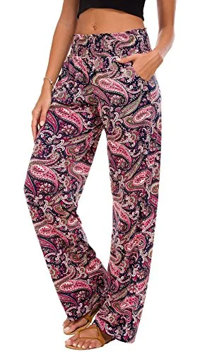 Women's Boho Palazzo Wide-Leg Lounge Pants  (13 styles)